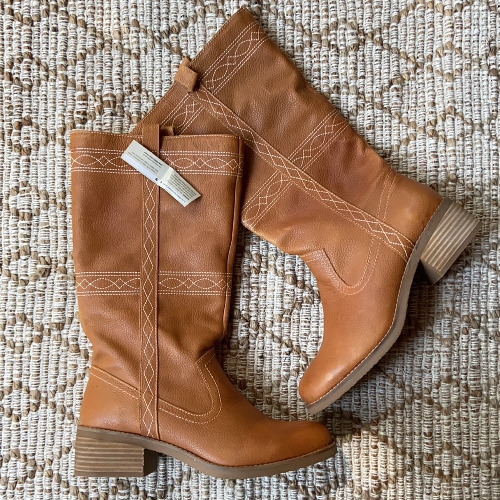 New DINGO LONGHORN WESTERN Cognac BOOTS - Picture 3 of 9